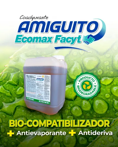 Amiguito Ecomax: bio-compatibilizador, antievaporante y antideriva